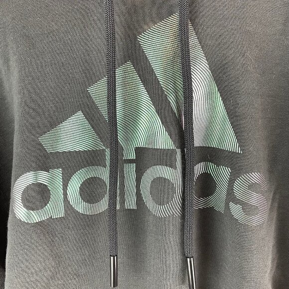 adidas iridescent cropped hoodie Size S - Picture 2 of 4